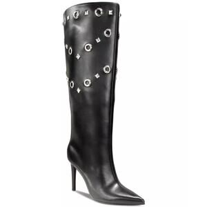 Women's International Concepts Boots Saiqap Black Grommets 8